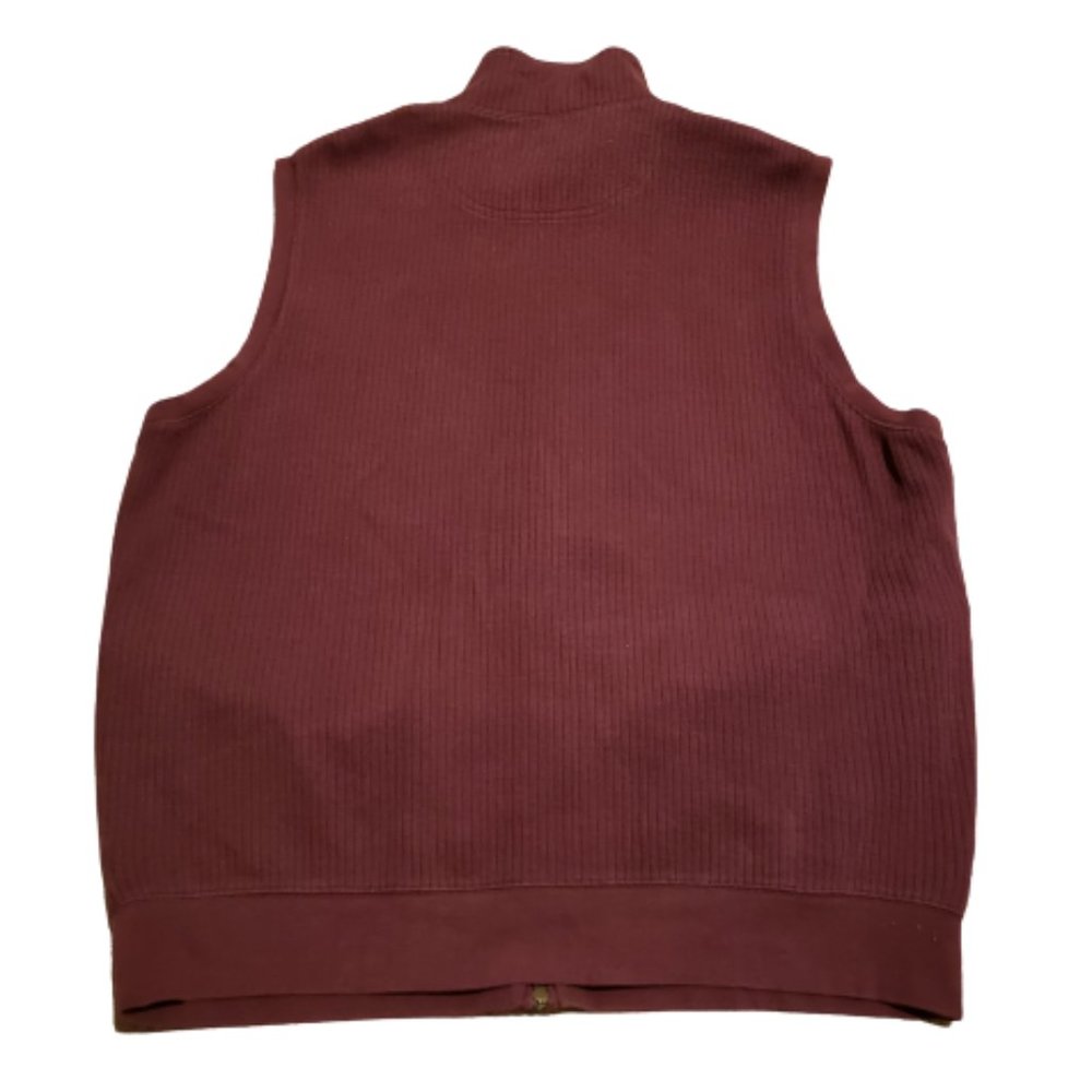 Pendleton Full Zip Ribbed Sweater Vest Red Men's … - image 2